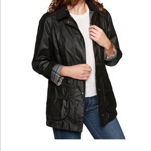Barbour beadnell Wax Jacket- Black, US4, NWT!